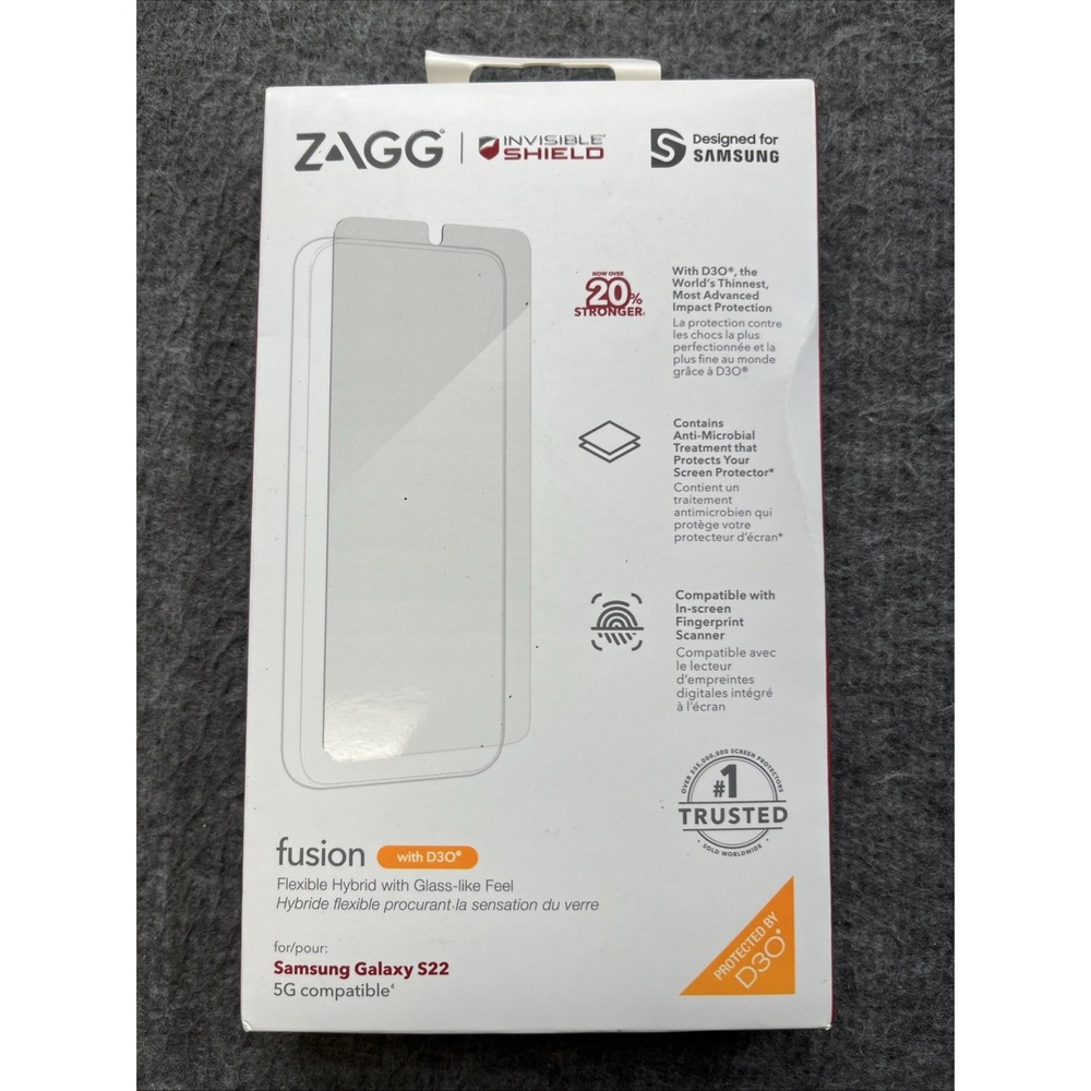 ZAGG InvisibleShield Fusion Screen Protector with D3O for Samsung Galaxy S22